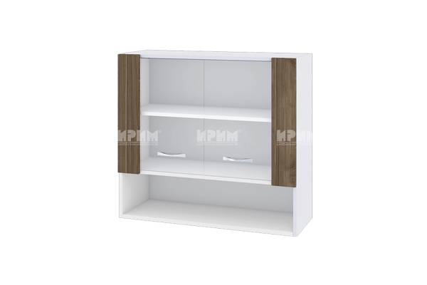 Горен шкаф с две витрини и ниша БО-10, 80см