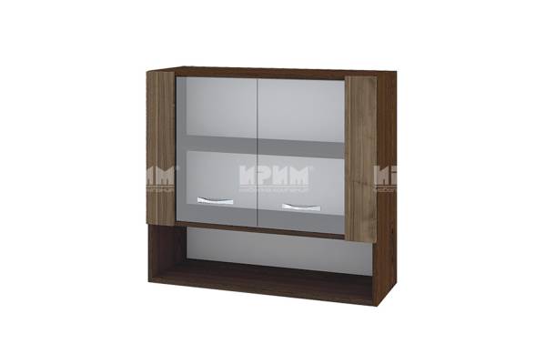 Горен шкаф с две витрини и ниша ВО-10, 80см