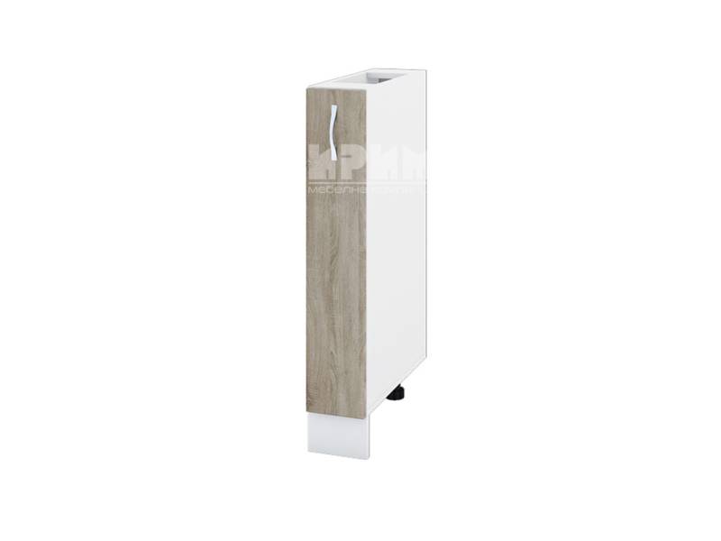 Долен шкаф-бутилиера с врата БДА-41,15см - Модулна кухня Сити сонома арвен 629 и бяло