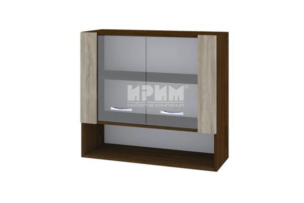 Горен шкаф с две витрини и ниша ВДА-10, 80см