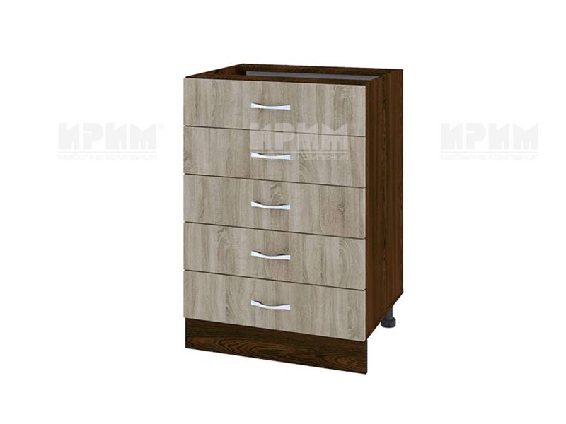 Долен шкаф с пет чекмеджета ВДА-29, 60см - Модулна кухня Сити сонома арвен 629 и венге