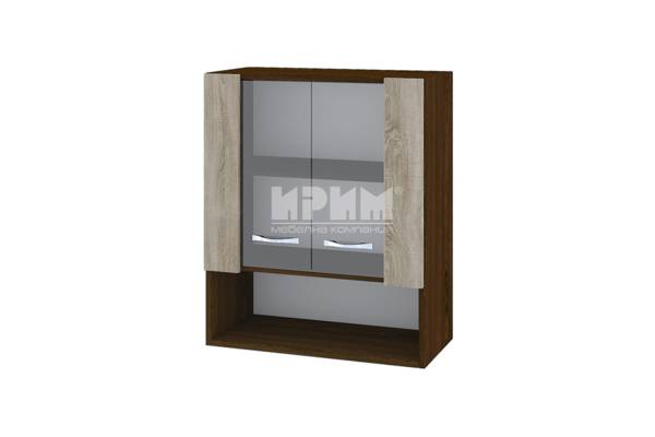 Горен шкаф с две витрини и ниша ВДА-9, 60см