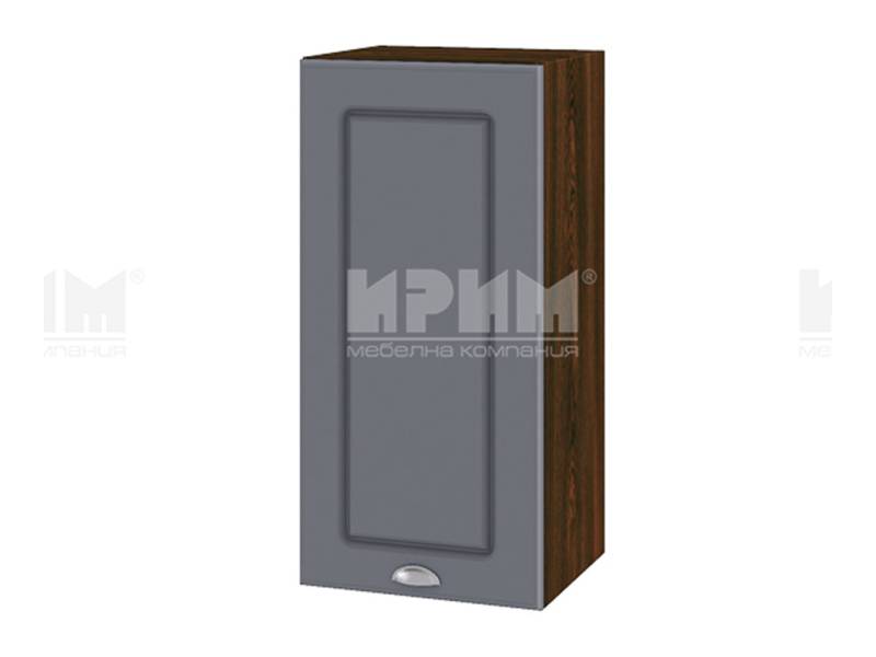 Горен шкаф с врата ВФ-Цимент мат-06-16, 35см - Модулна Кухня Сити цимент мат и венге