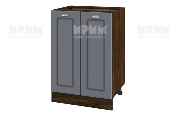 Долен шкаф с две врати ВФ-Цимент мат-06-22, 60см, с възможнот за вграждане на мивка