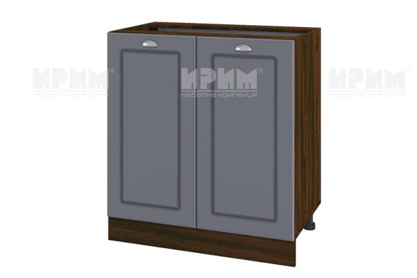 Долен шкаф с две врати ВФ-Цимент мат-06-23, 80см, с възможнот за вграждане на мивка