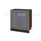 Долен шкаф с две врати ВФ-Цимент мат-06-23, 80см, с възможнот за вграждане на мивка - Модулна Кухня Сити цимент мат и венге