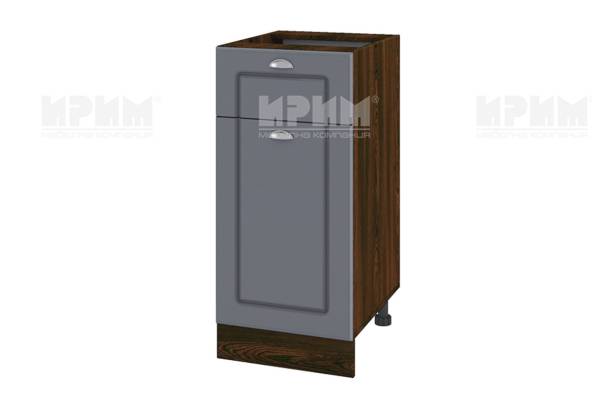 Долен шкаф с врата и чекмедже ВФ-Цимент мат-06-24, 40см - дясно отваряне