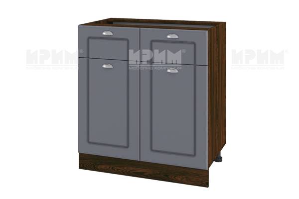 Долен шкаф с две врати и две чекмеджета ВФ-Цимент мат-06-26, 80см