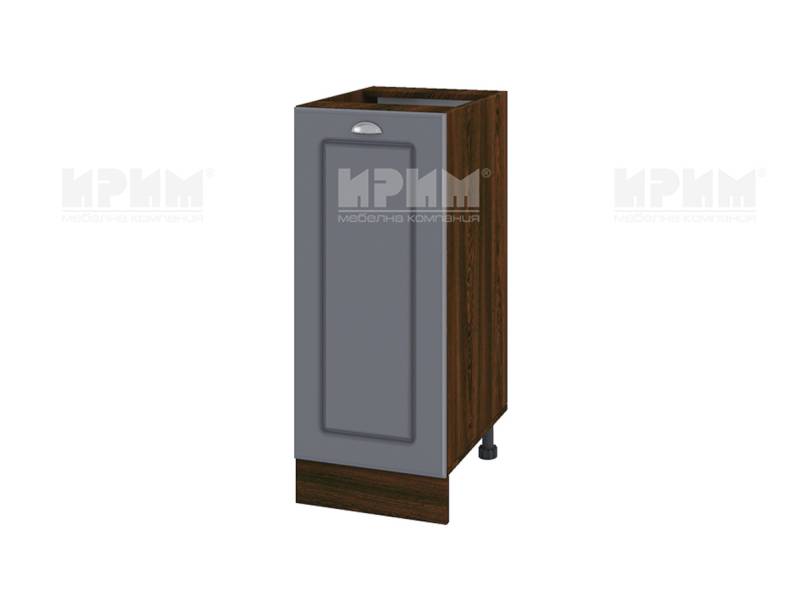 Долен шкаф с врата ВФ-Цимент мат-06-40, 35см - Модулна Кухня Сити цимент мат и бяло гладко