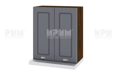 Горен шкаф за аспиратор с две врати ВФ-Цимент мат-06-13, 60см