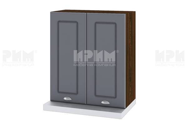 Горен шкаф за аспиратор с две врати ВФ-Цимент мат-06-13, 60см