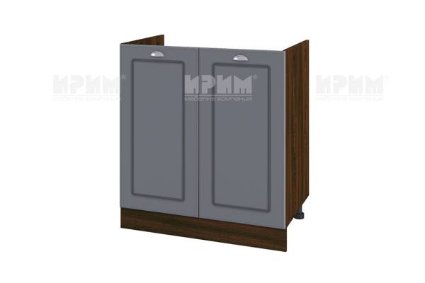 Долен шкаф за бордова мивка с две врати ВФ-Цимент мат-06-30, 80см