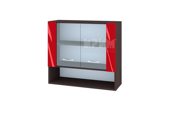 Горен шкаф с две витрини и ниша ВЧ-10, 80см