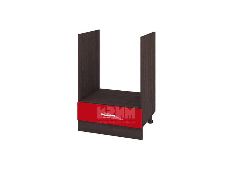 Модул за фурна с чекмедже ВЧ-36, 60см - Модулна кухня Сити червен хайглос и бяло гладко