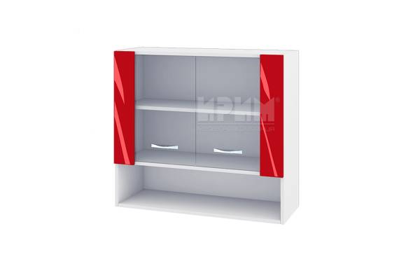 Горен шкаф с две витрини и ниша БЧ-10, 80см