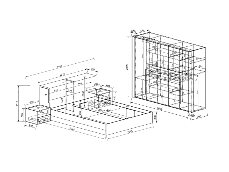 Спален комплект Сити 7090 - Спални комплекти