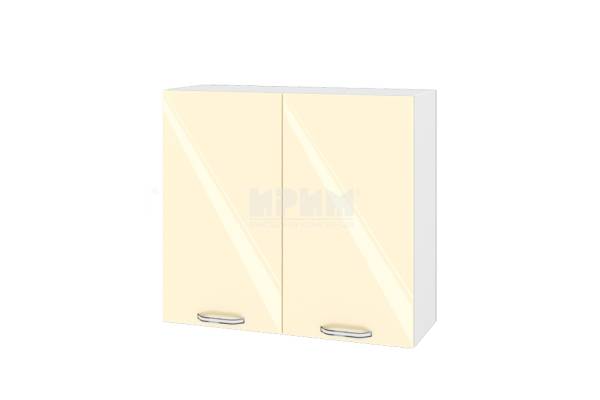 Горен шкаф с две врати БФ-Бежово гланц-05-4, 80см