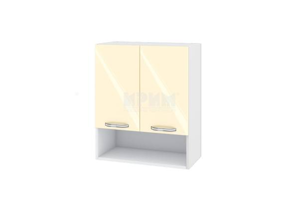 Горен шкаф с две врати и ниша БФ-Бежово гланц-05-7, 60см