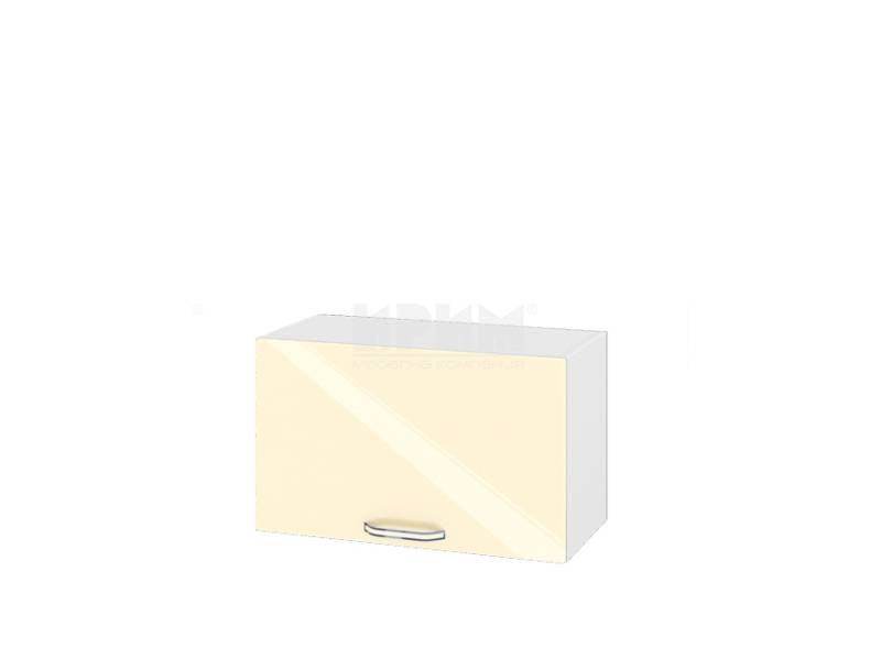 Горен шкаф с хоризонтална врата БФ-Бежово гланц-05-15, 60см - Модулна Кухня Сити бяло и бежов гланц