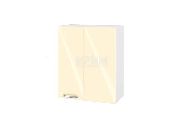 Горен шкаф за ъгъл с врата БФ-Бежово гланц-05-17, 60см