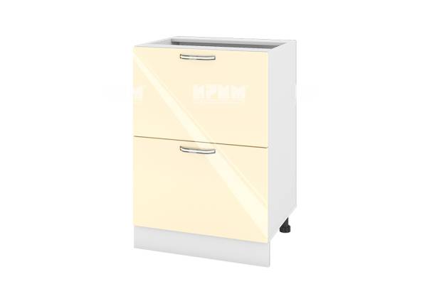 Долен шкаф с две чекмеджета БФ-Бежово гланц-05-44, 60см