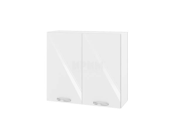 Горен шкаф с две врати БФ-Бяло гланц-05-4, 80см