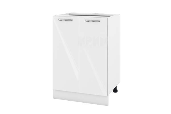 Долен шкаф с две врати БФ-Бяло гланц-05-22, 60см, с възможност за вграждане на мивка