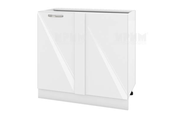 Долен шкаф за ъгъл с врата БФ-Бяло гланц-05-42, 90см