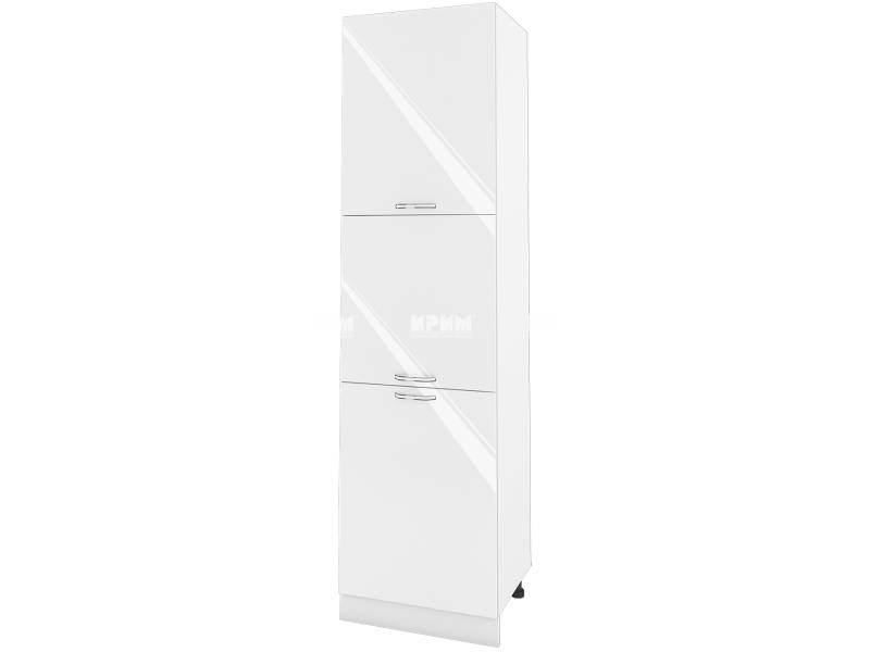 Колонен шкаф с три врати БФ-05-03-45 с възможност за вграждане на фурна - Модулна кухня Сити бял гланц