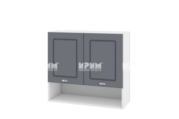 Горен шкаф с две врати и ниша БФ-Цимент мат-06-8, 80см