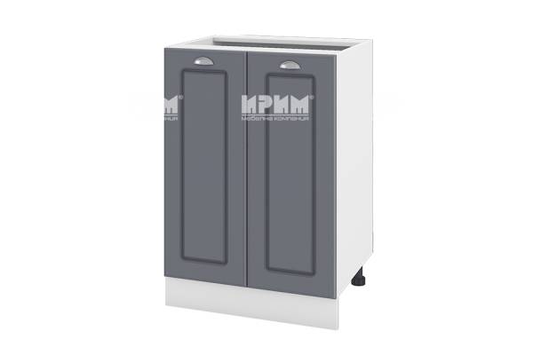 Долен шкаф с две врати БФ-Цимент мат-06-22, 60см, с възможност за вграждане на мивка