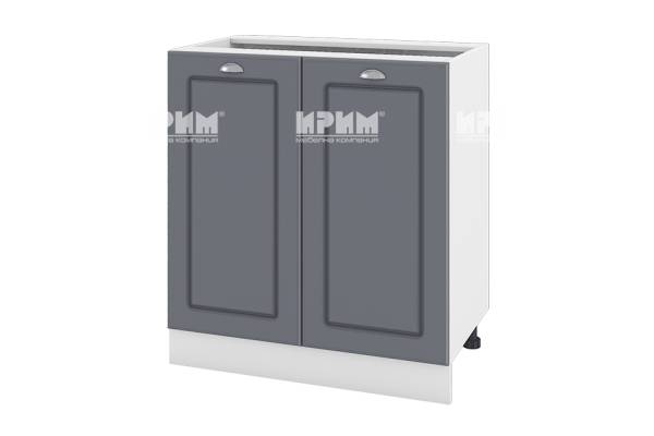 Долен шкаф с две врати БФ-Цимент мат-06-23, 80см, с възможност за вграждане на мивка