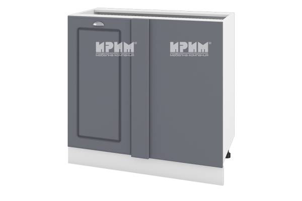 Долен шкаф за ъгъл с врата БФ-Цимент мат-06-42, 90см