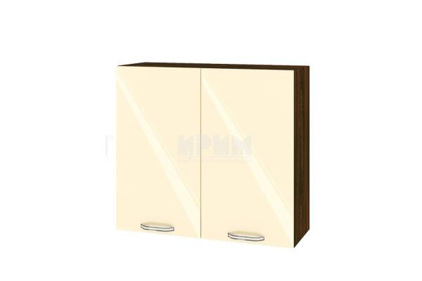 Горен шкаф с две врати ВФ-Бежово гланц-05-4, 80см