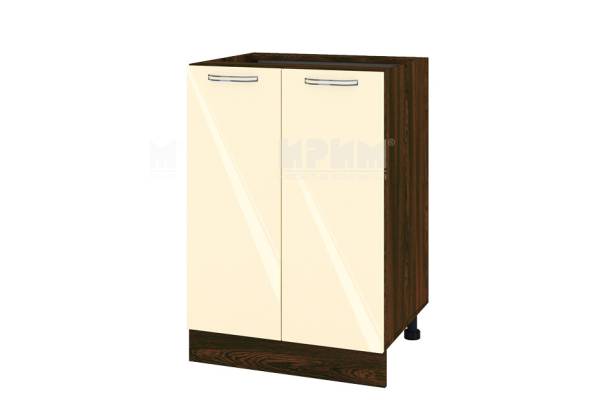 Долен шкаф с две врати ВФ-Бежово гланц-05-22, 60см, с възможност за вграждане на мивка