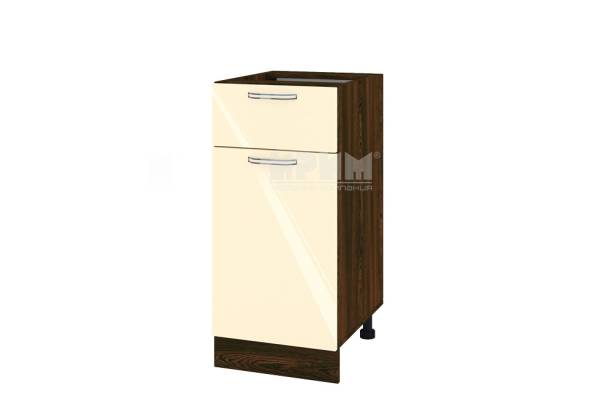 Долен шкаф с врата и чекмедже ВФ-Бежово гланц-05-24, 40см