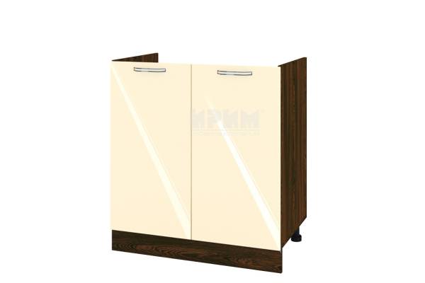 Долен шкаф за бордова мивка с две врати ВФ-Бежово гланц-05-30, 80см