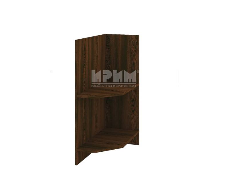 Ъглова етажерка за долен ред В-37 - Модулна Кухня Сити венге и бял гланц