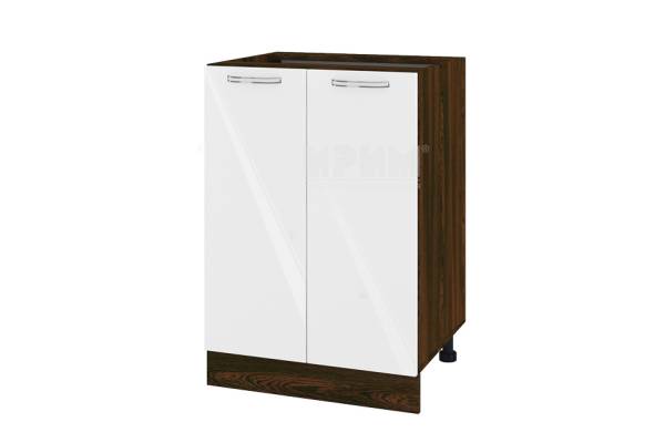 Долен шкаф с две врати ВФ-Бяло гланц-05-22, 60 см, с възможност за вграждане на мивка