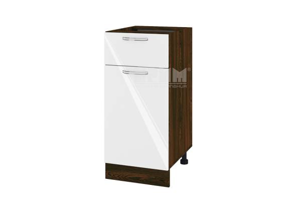 Долен шкаф с врата и чекмедже ВФ-Бяло гланц-05-24, 40см