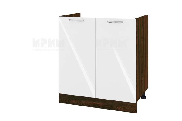 Долен шкаф за бордова мивка с две врати ВФ-Бяло гланц-05-30, 30см