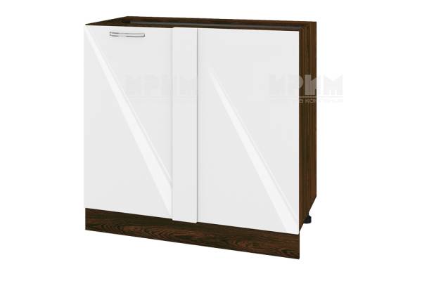 Долен шкаф за ъгъл с врата ВФ-Бяло гланц-05-42, 90см