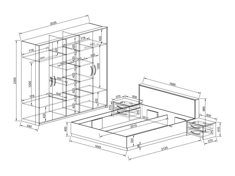 Спален комплект Сити 7078 - Спални комплекти