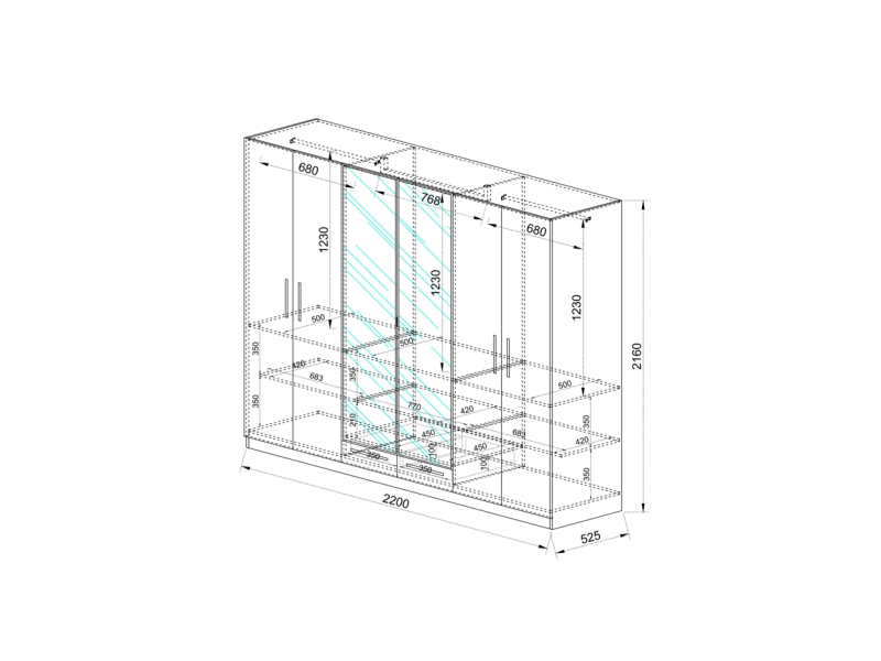 Легло Сити 7088 с нощни шкафчета - Спални комплекти