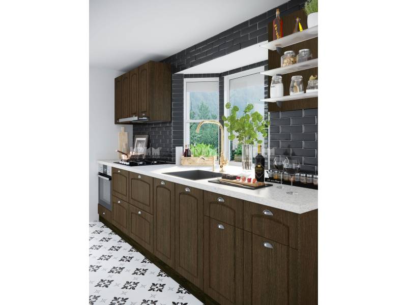 Кухня Сити 890 с лице от МДФ - Стандартни кухни