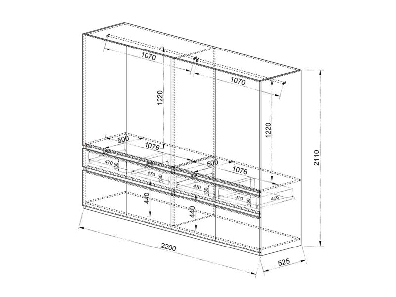 Легло Сити 7089 с нощни шкафчета - Спални комплекти