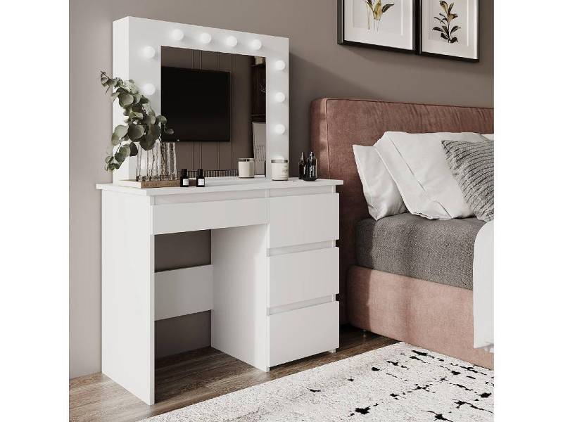 Тоалетка Beauty с огледало и LED осветление - Скринове и тоалетки Тоалетка Beauty с огледало и LED осветление - Скринове и тоалетки
